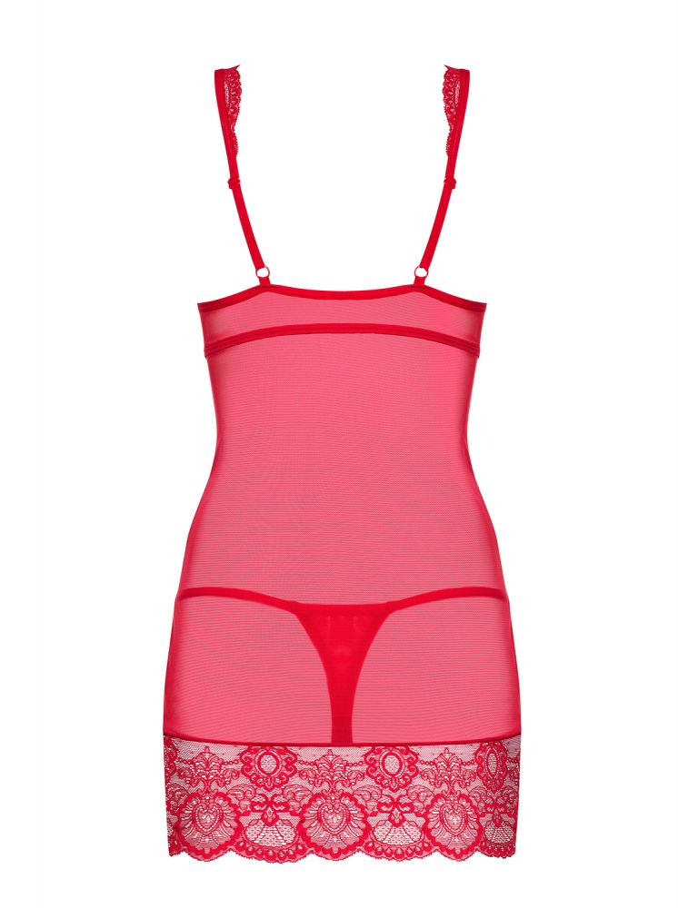 Chemise & thong - rd (853-CHE-3)