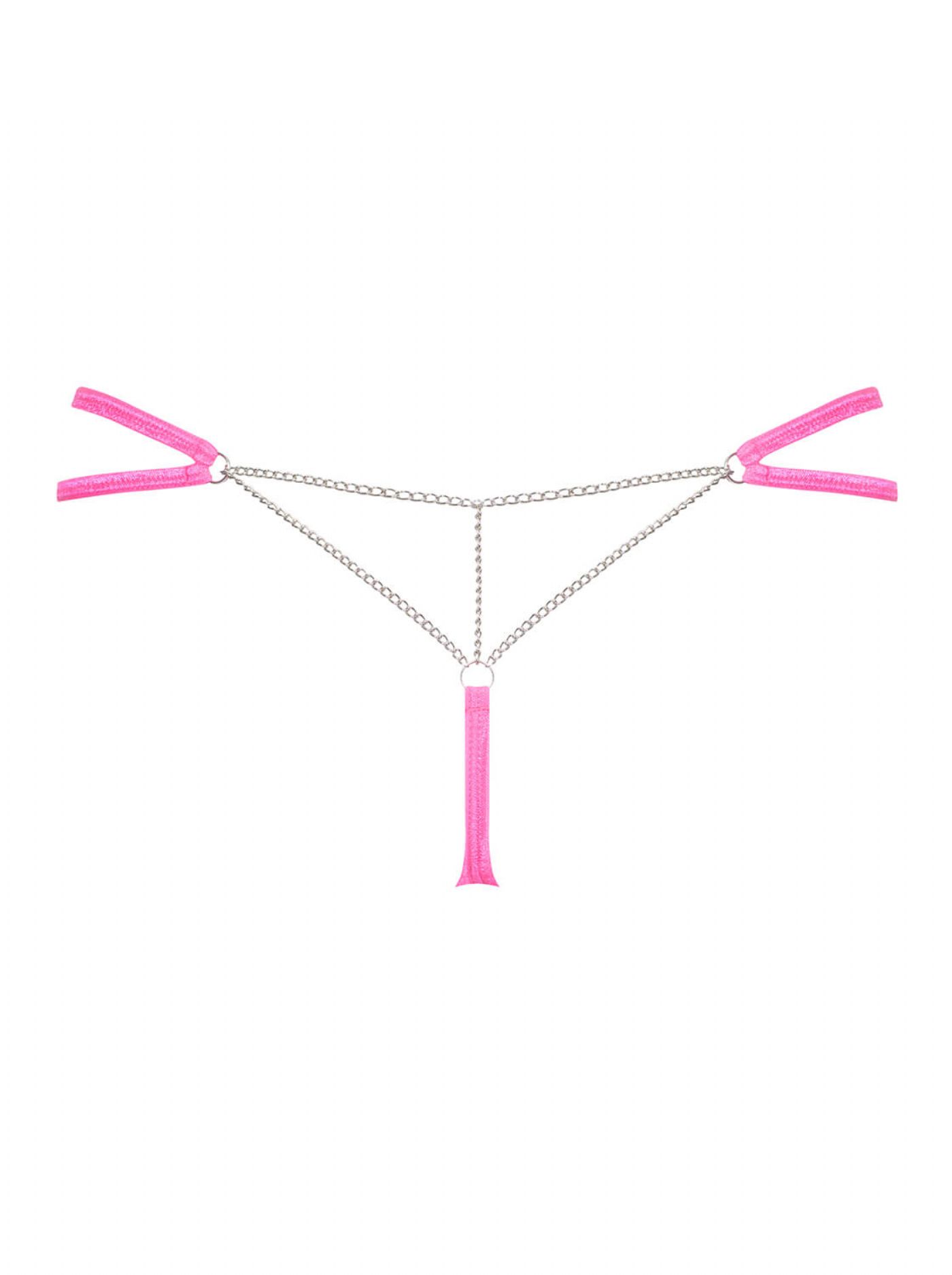 Chainty Thong - neon pink