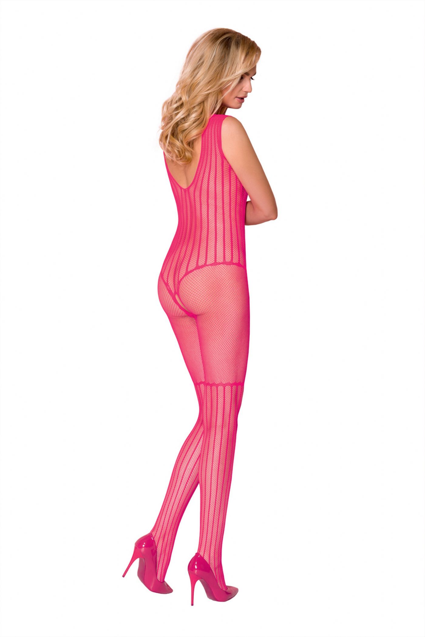 Bundls Gennemsigtig Bodystocking - pink (CA006)