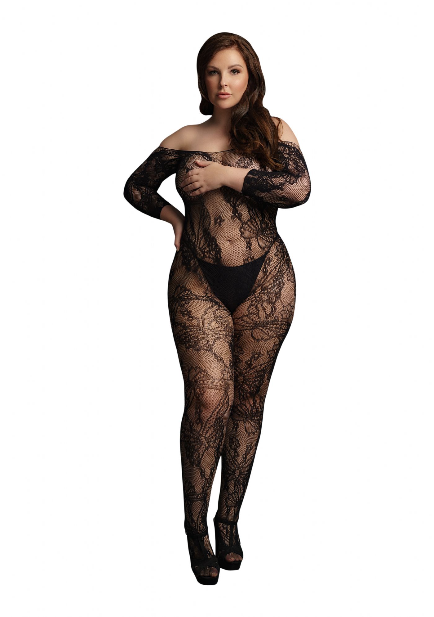 Langrmet Blonde Bodystocking - Bundls - Queen (DES033)