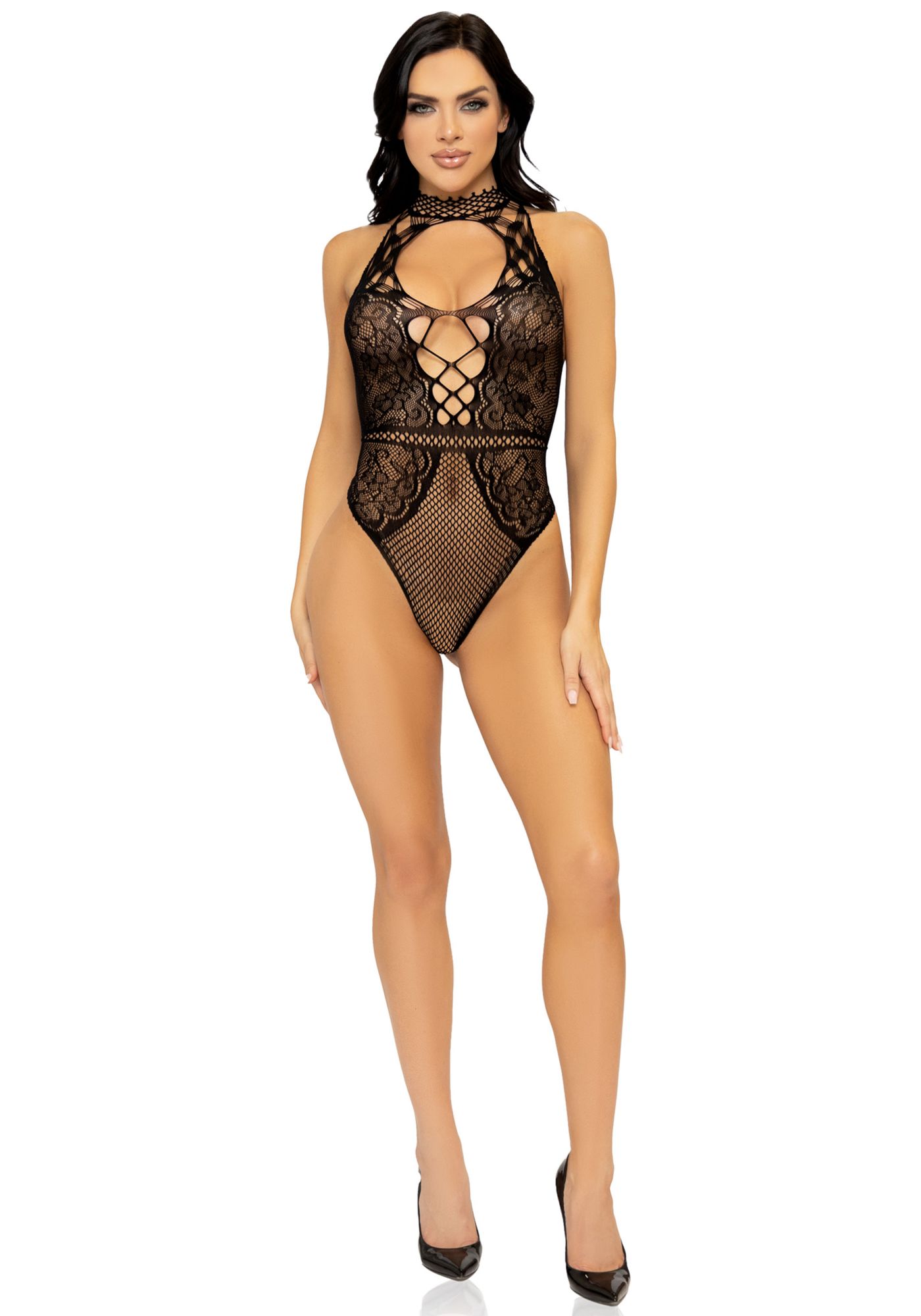 Net & Blonde Nglehul Bodysuit - sort (LA89307)