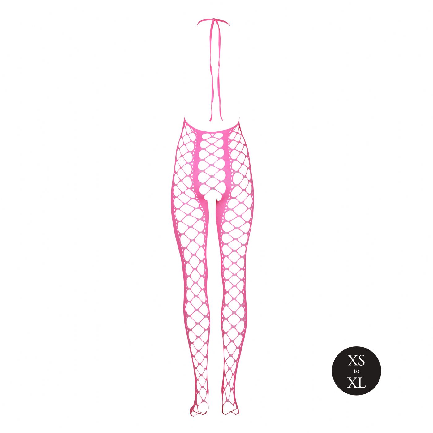 Pink Bodystocking med Halterneck - UV active