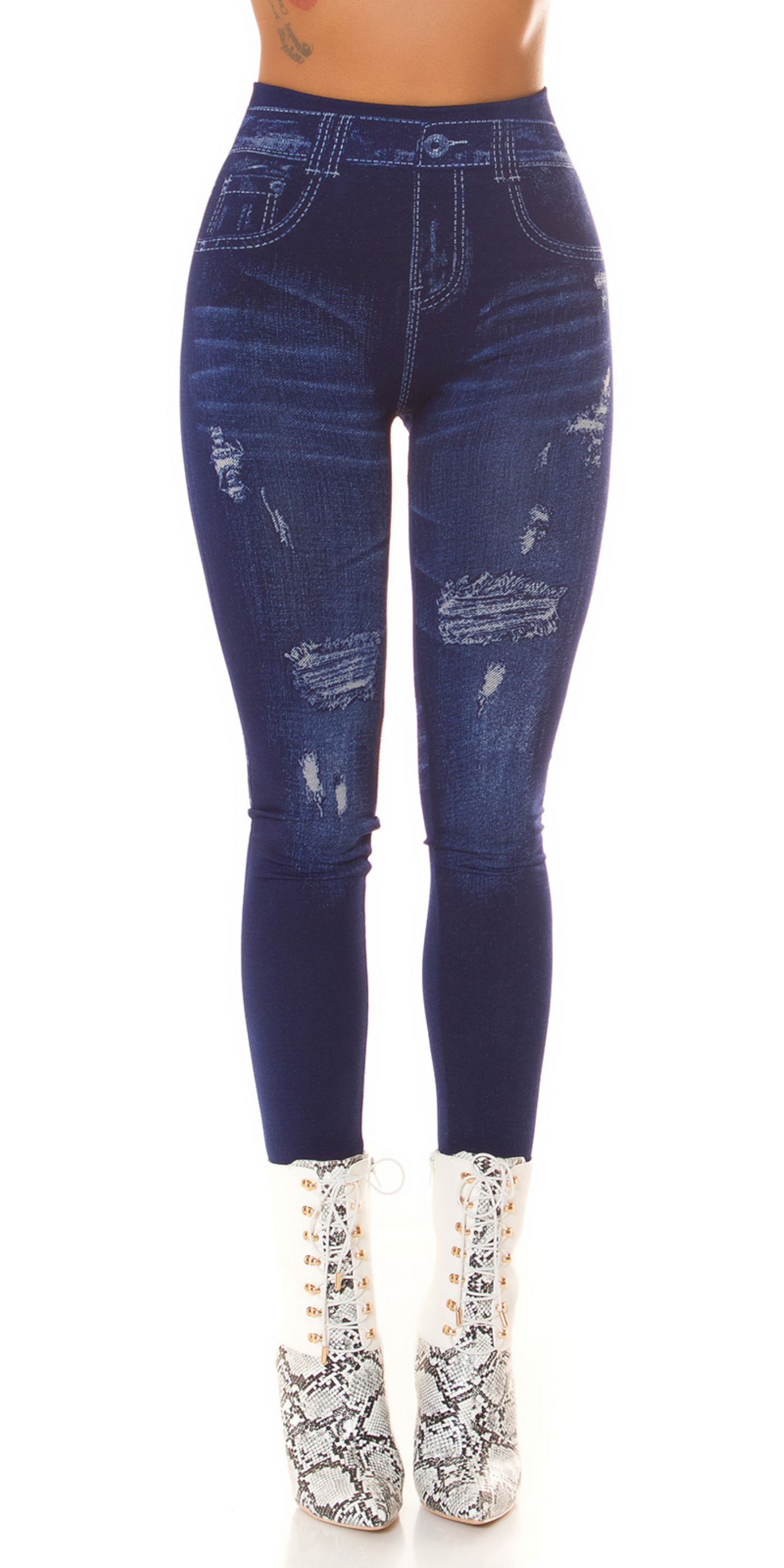 Jeans-look Leggings - bl