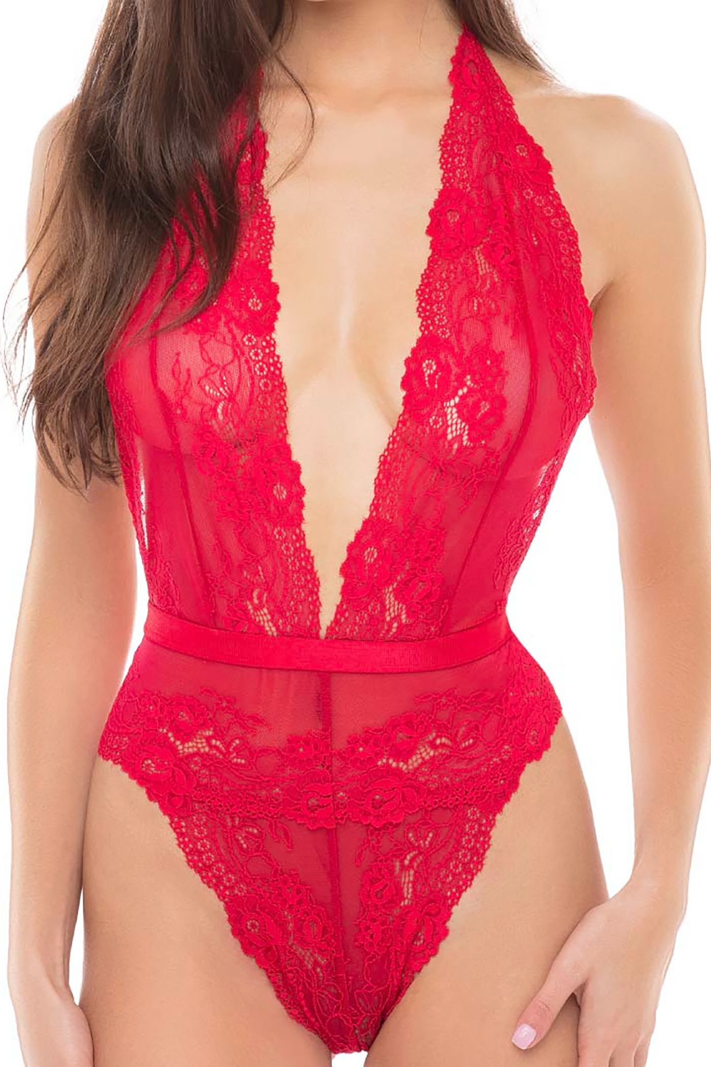 Plunge In Teddy - Rd Thong Bodysuit (RR50014)