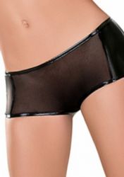 Exposed by Magic Silk - Sort Boyshort - Wetlook/mesh - Vixen Mesh